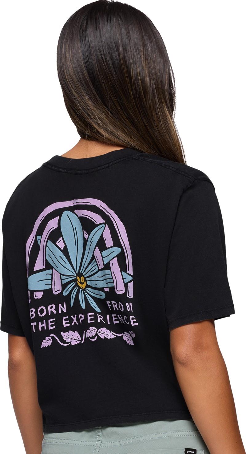Everyday Graphic Crop tee - Womens - black happy petals 1