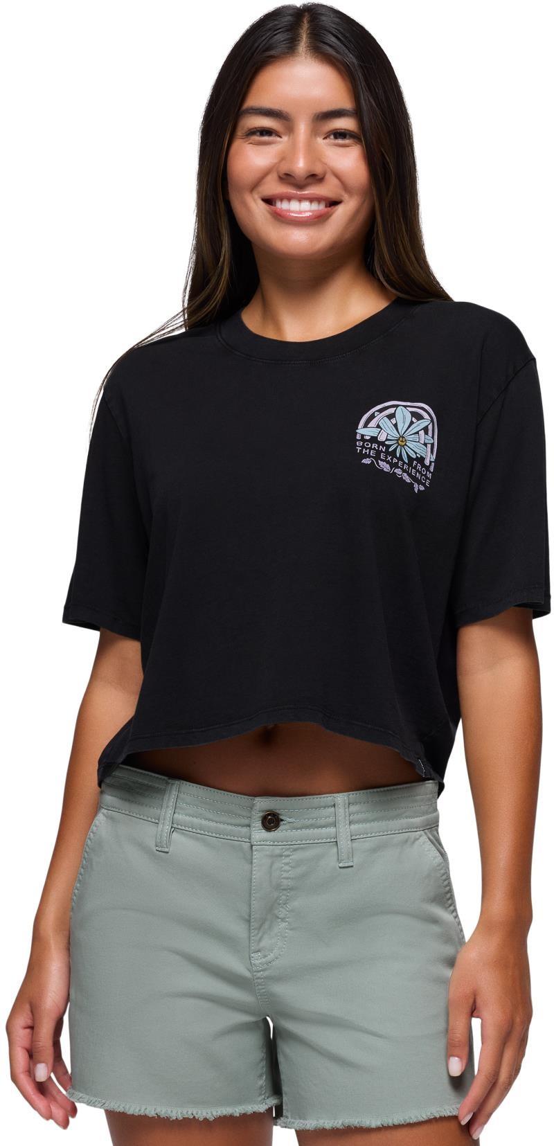 Everyday Graphic Crop tee - Womens - black happy trails 1