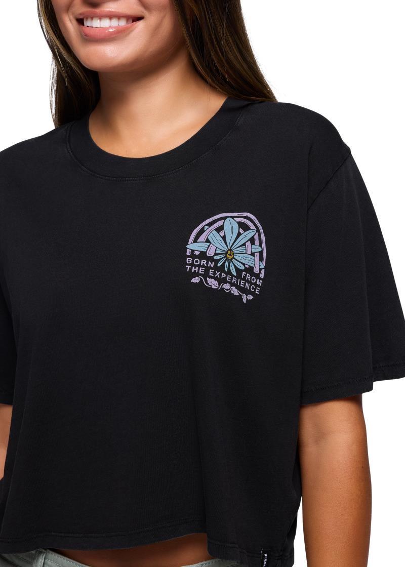 Everyday Graphic Crop tee - Womens - black happy trails 1