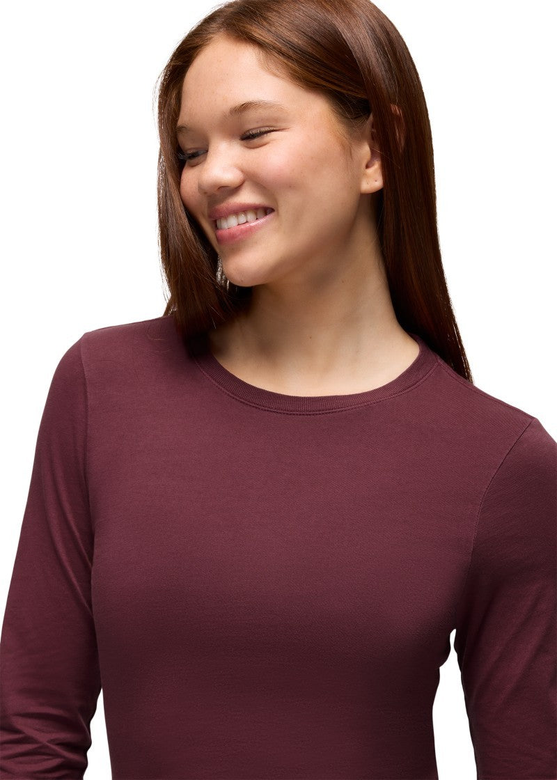 Everyday LS Tee - Womens - deep vino 1