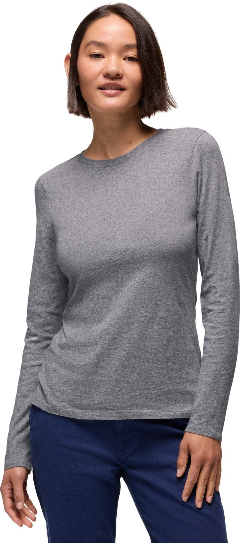 Everyday LS Tee - Womens - medium heather grey 1