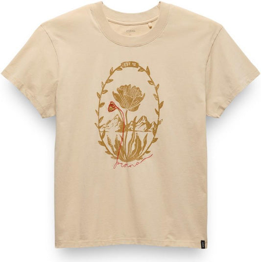 Everyday Mtn Flower SS Tee - Womens - stone 1