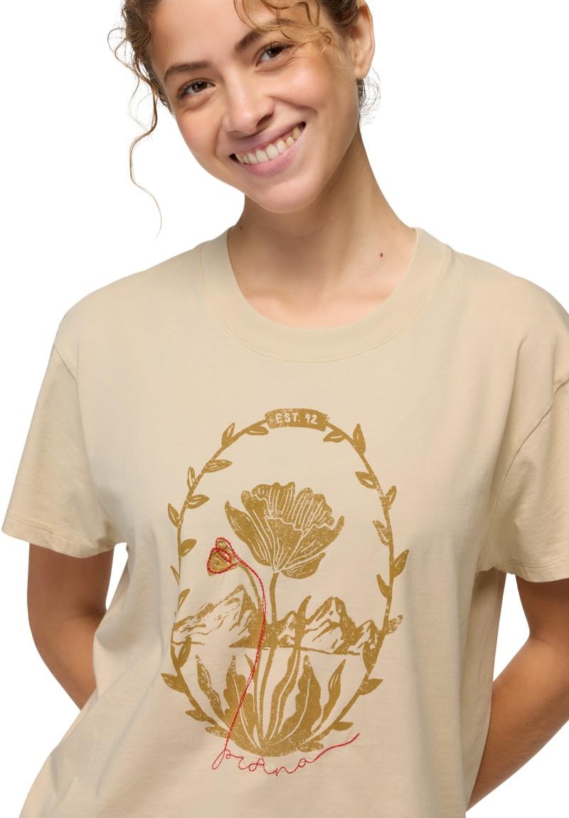 Everyday Mtn Flower SS Tee - Womens - stone 1