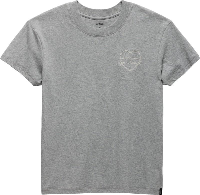 Everyday Open Heart SS Tee - Womens - medium heather grey 1