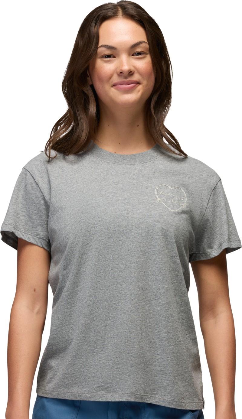Everyday Open Heart SS Tee - Womens - medium heather grey 1