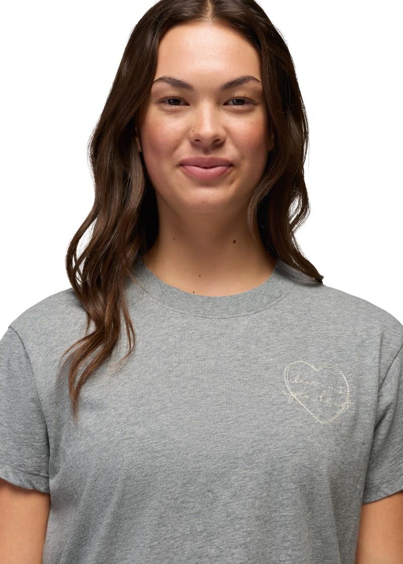 Everyday Open Heart SS Tee - Womens - medium heather grey 1