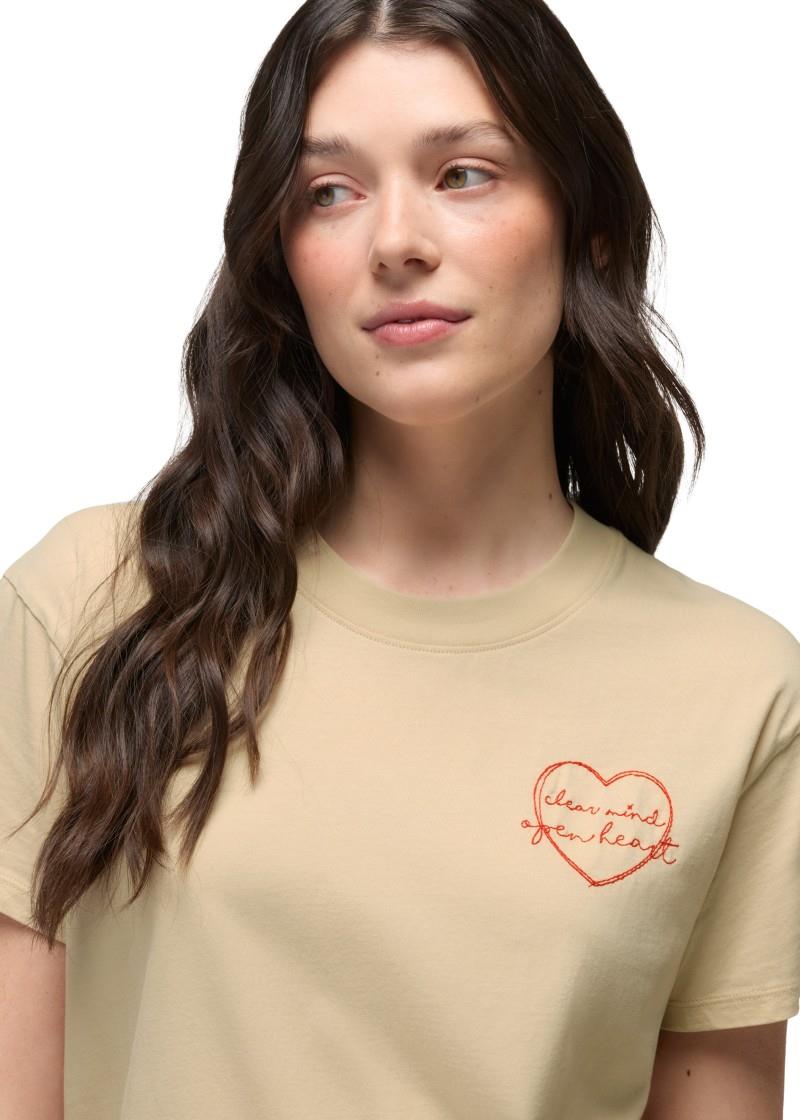 Everyday Open Heart SS Tee - Womens - stone 1