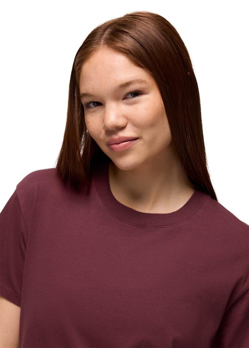 Everyday SS Tee - Womens - deep vino 1