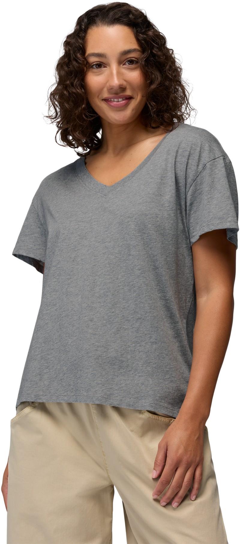 Everyday V-Neck Tee - Womens - medium heather grey 1