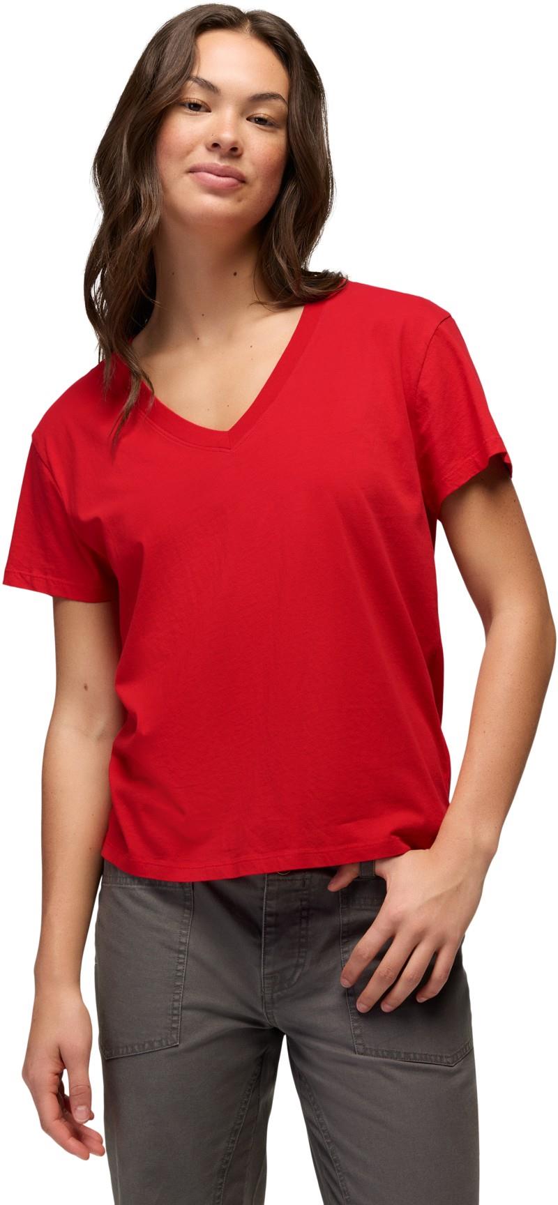 Everyday V-Neck Tee - Womens - pikes red 1