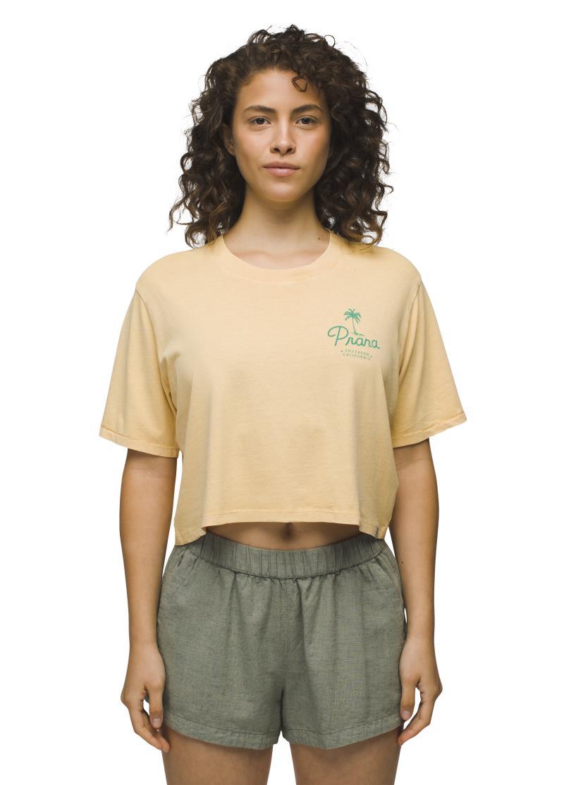 Everyday VW Graphic Crop tee - Womens - Sun Kissed prAna Palm 2