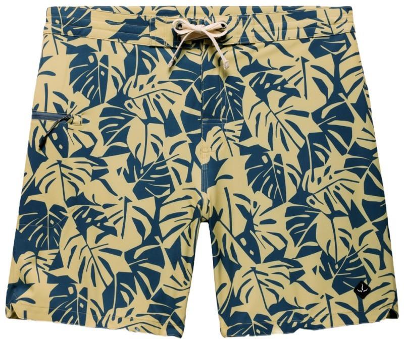 Fenton BoardShorts, 7" Inseam - Mens - jackfruit monstera 1