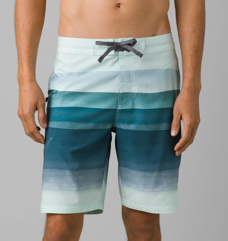 Fenton Boardshorts, 7" Inseam - Mens - Aquamarine Stripe 2