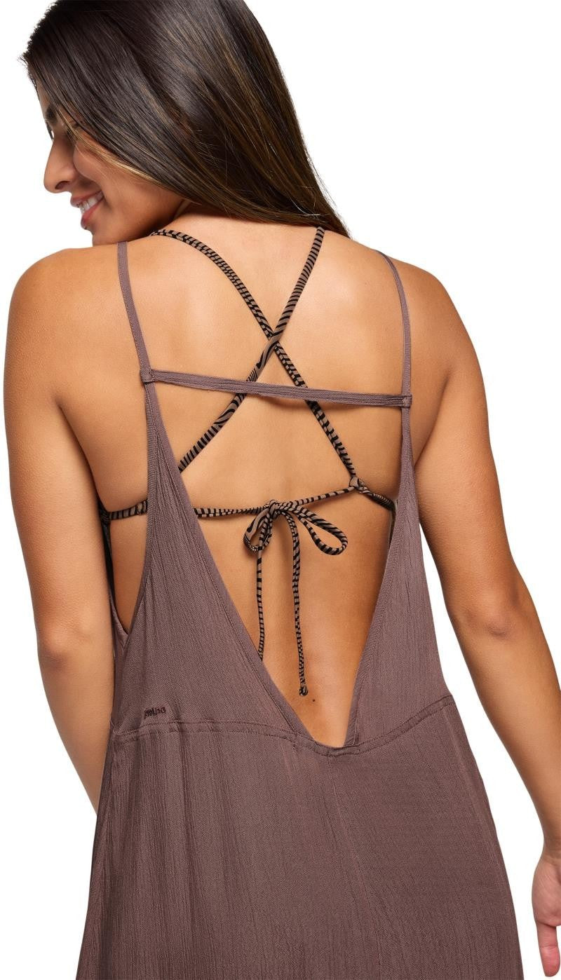 Fernie V-Neck Maxi Dress - carob 1