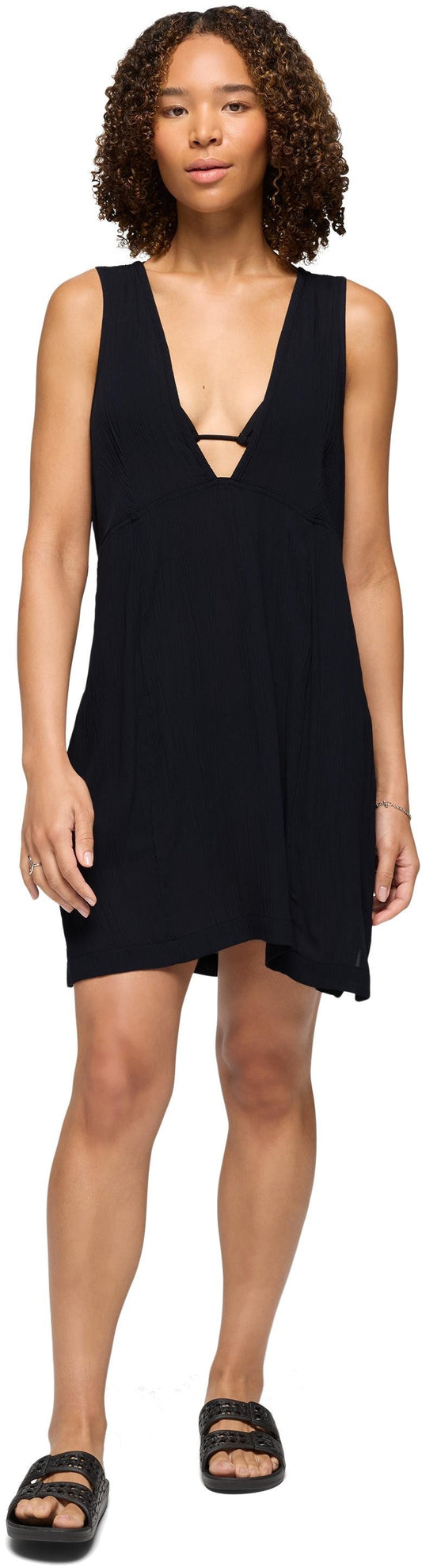 Fernie V-Neck Mini Dress - black 1