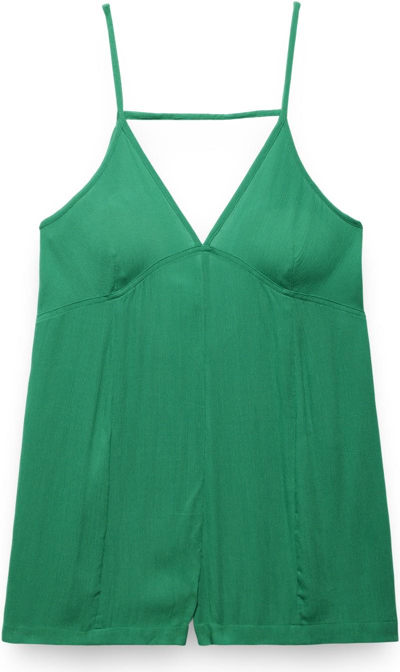 Fernie V-Neck Romper - Womens - jade 1