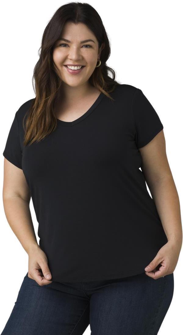 Foundation 365 V-Neck Top Plus - Womens - black 1
