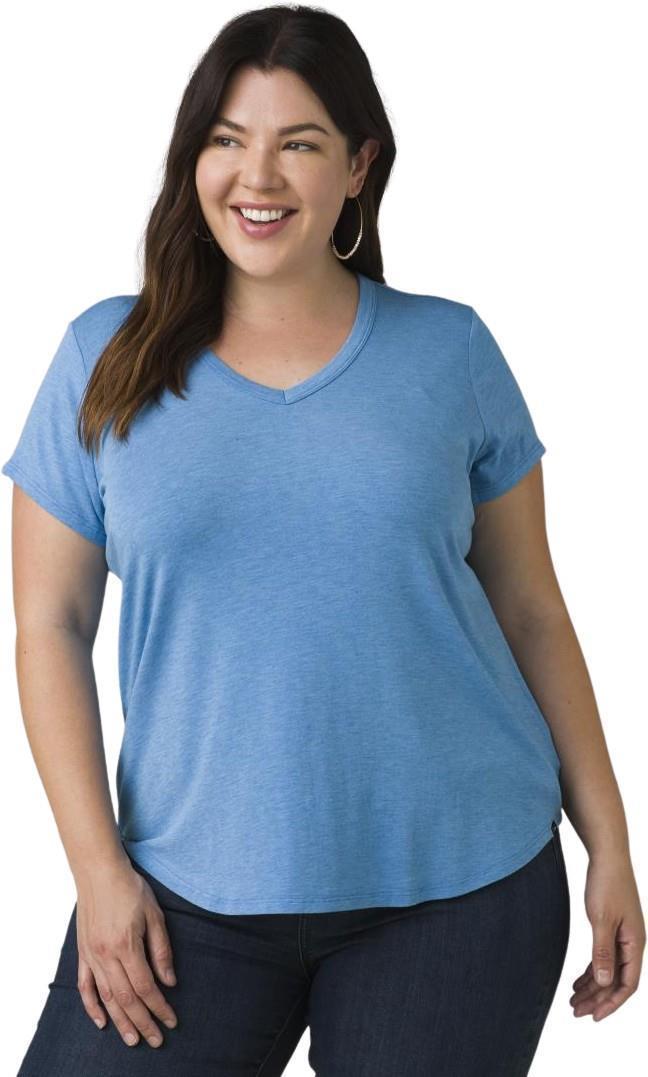 Foundation 365 V-Neck Top Plus - Womens - clear sky heather 1