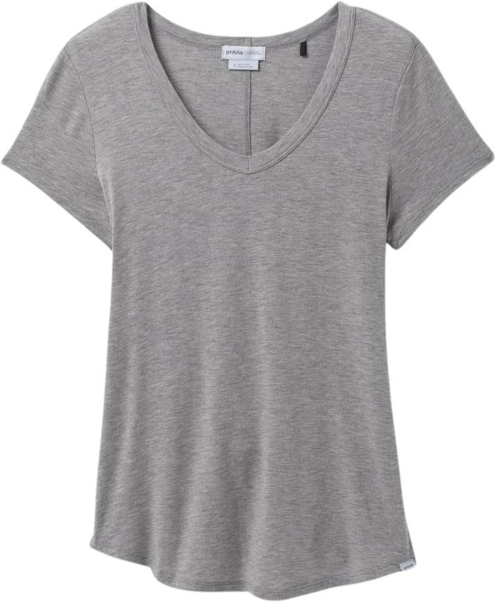 Foundation 365 V-Neck Top Plus - Womens - heather grey 1