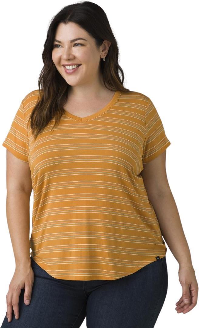 Foundation 365 V-Neck Top Plus - Womens - solstice stripe 1