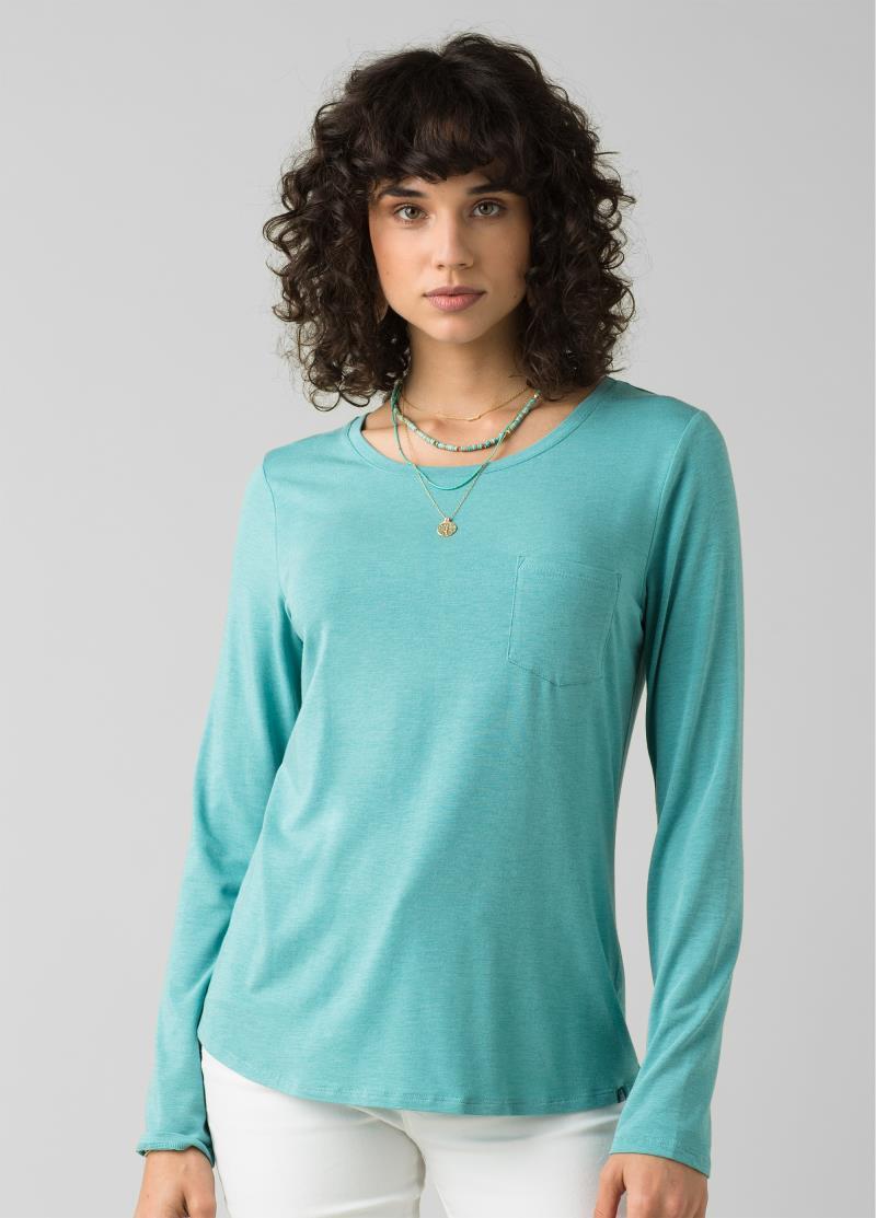 Foundation LS Crew - Womens - Azurite Heather 2
