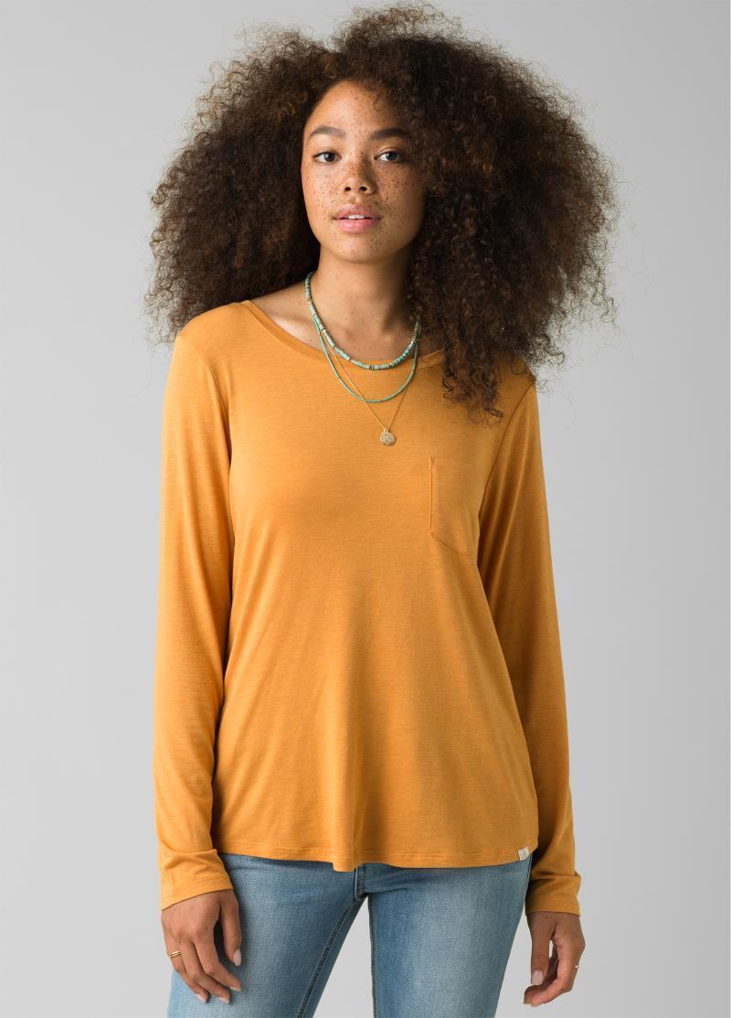 Foundation LS Crew - Womens - Butterscotch Heather 2