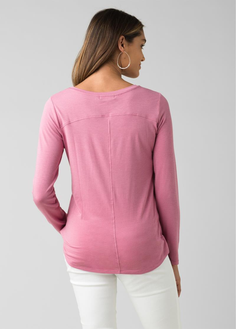 Foundation LS Crew - Womens - Cassis Heather 3