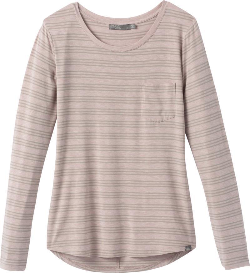 Foundation LS Crew - Womens - Sparrow Heather Stripe 1