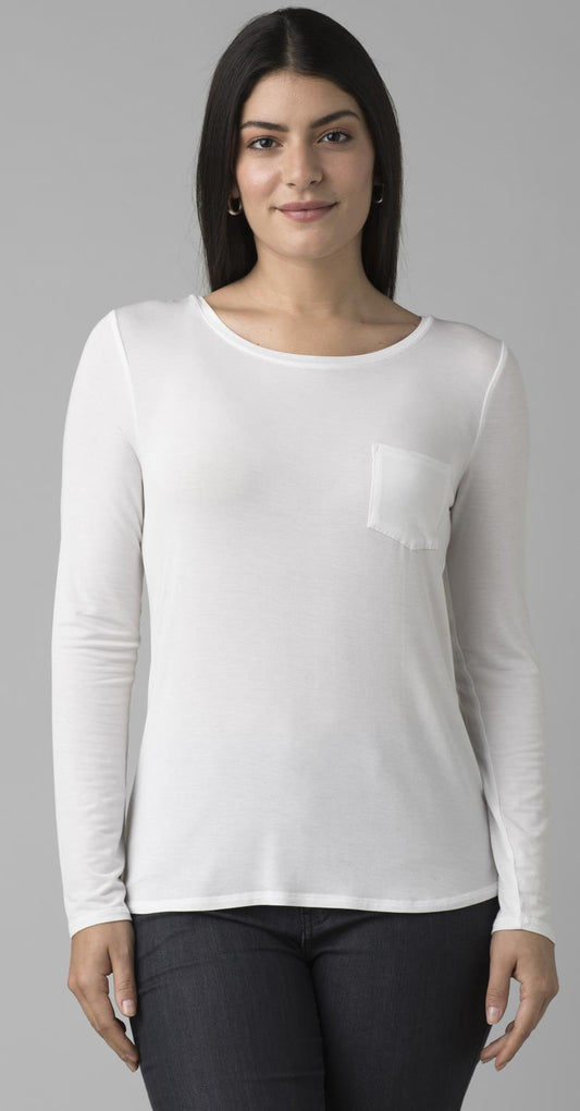 Foundation LS Crew - Womens - White 1