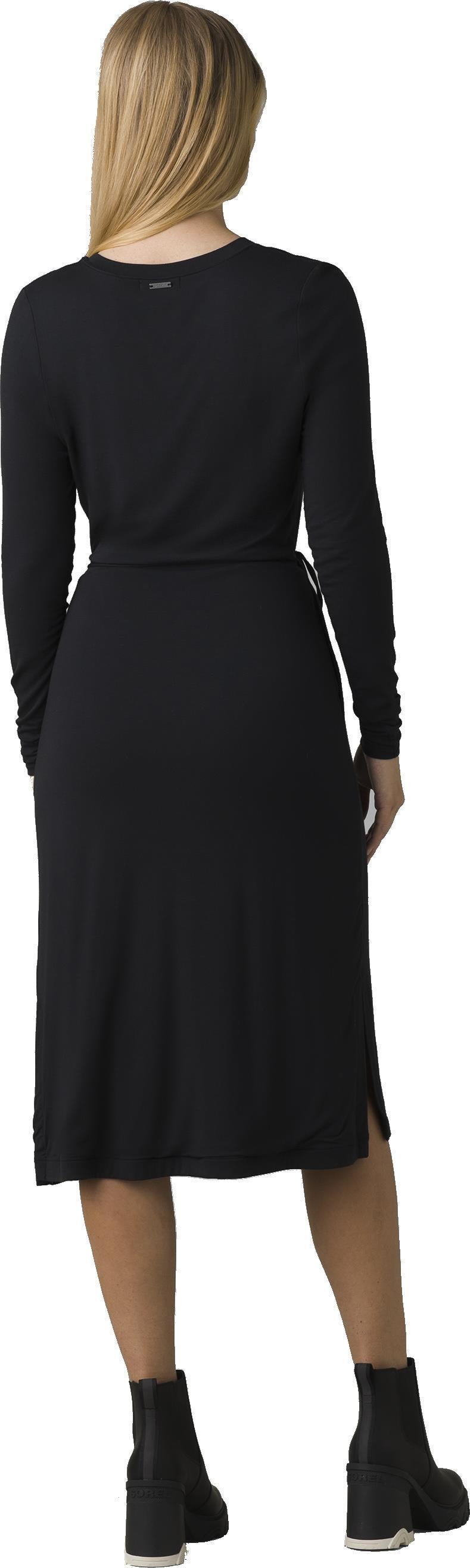 Foundation LS Wrap Dress - black 1