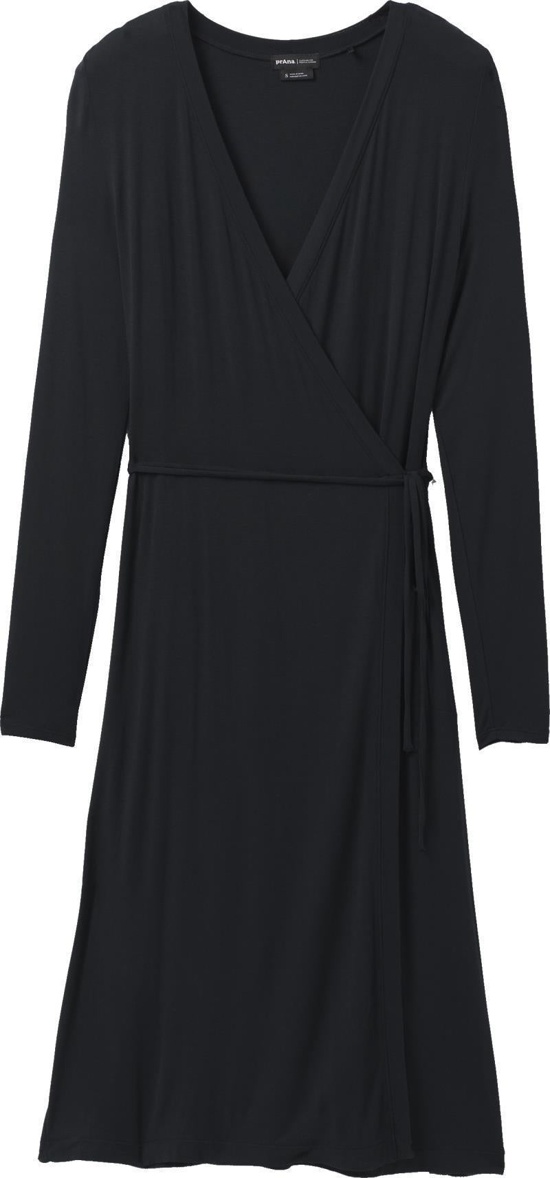 Foundation LS Wrap Dress - black 1