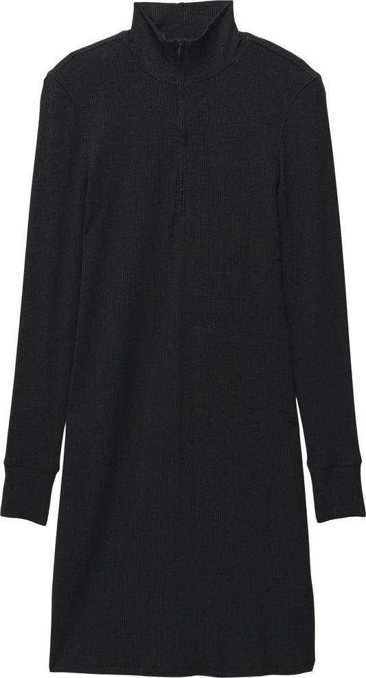 Foundation Rib LS Dress - Black Heather 1