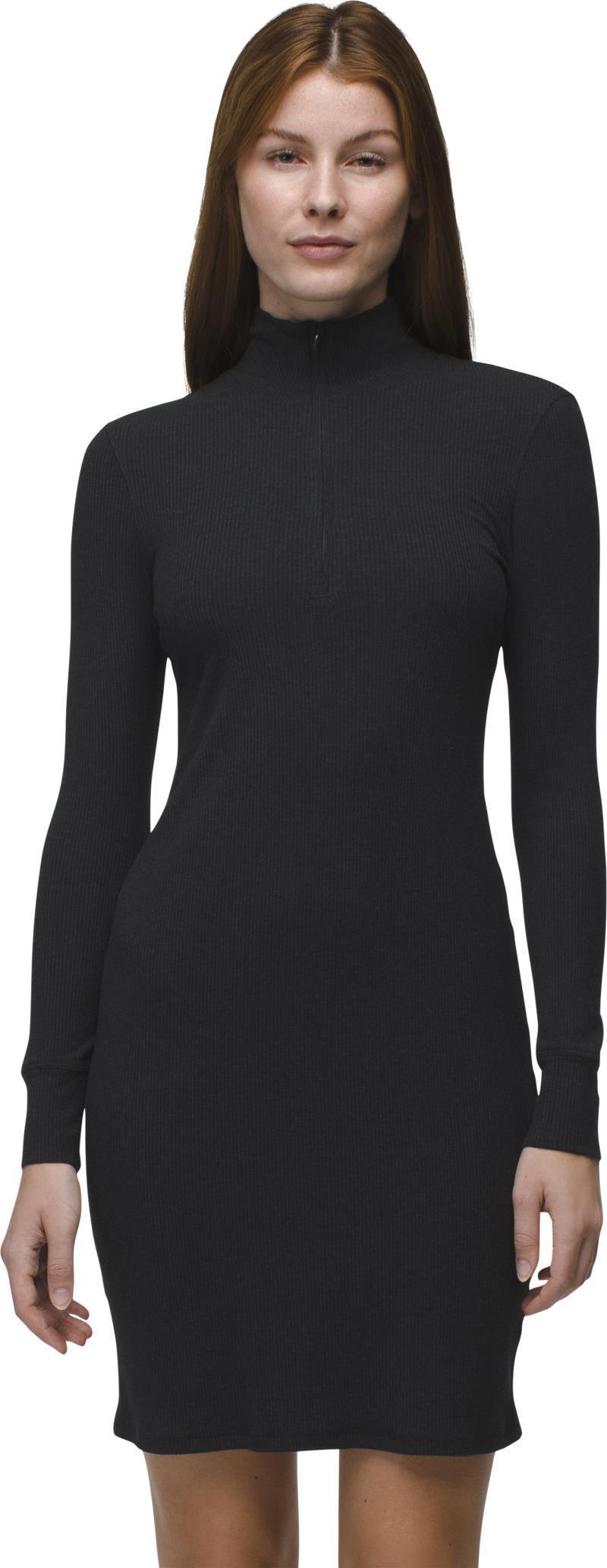 Foundation Rib LS Dress - Black Heather 2