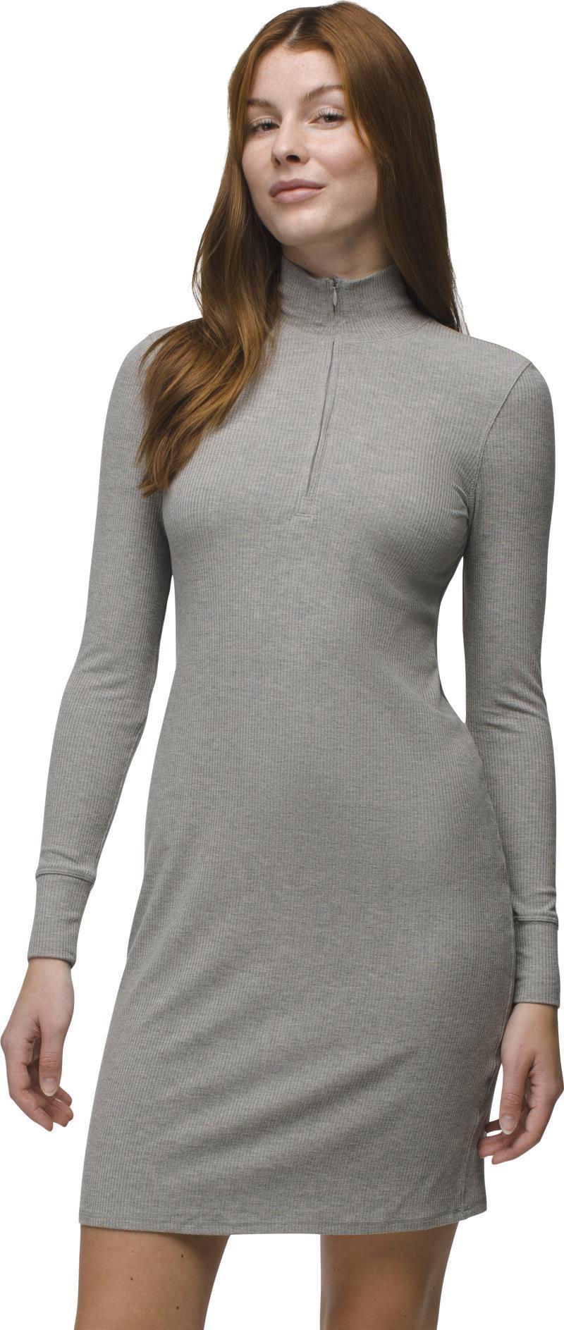 Foundation Rib LS Dress - Heather Grey 2