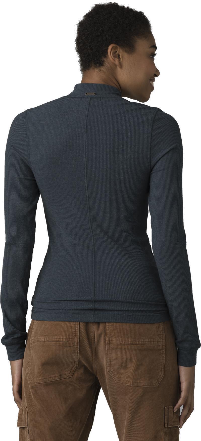 Foundation Rib Mock Neck - Womens - grey blue heather 1