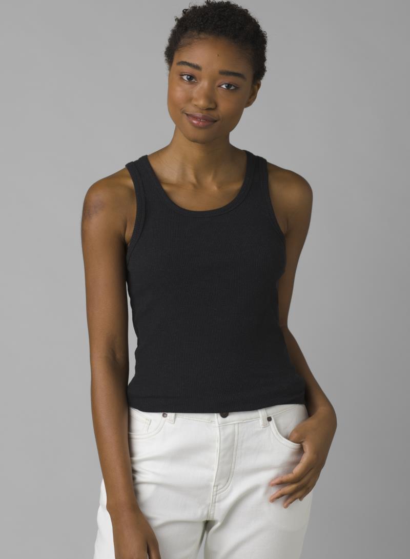 Foundation Rib Tank - Womens - Black Heather 2