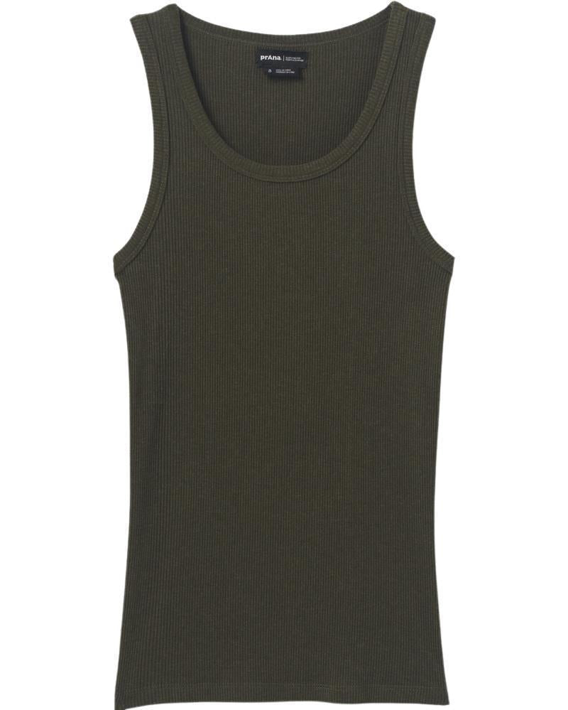 Foundation Rib Tank - Womens - Cargo Green Heather 1