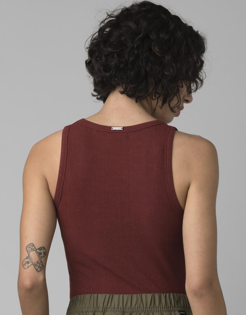 Foundation Rib Tank - Womens - Rhubarb Heather 4