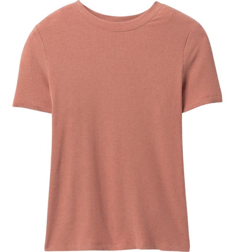 Foundation Rib Tee - Womens - Cloud Blush Heather 1