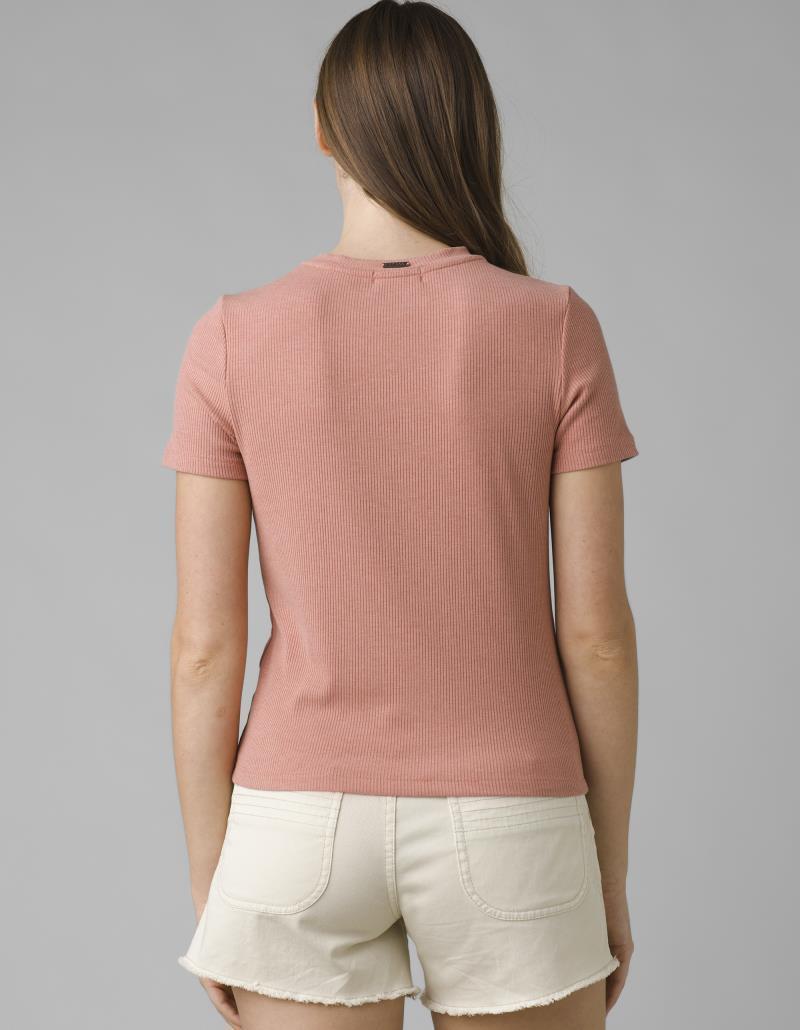 Foundation Rib Tee - Womens - Cloud Blush Heather 3