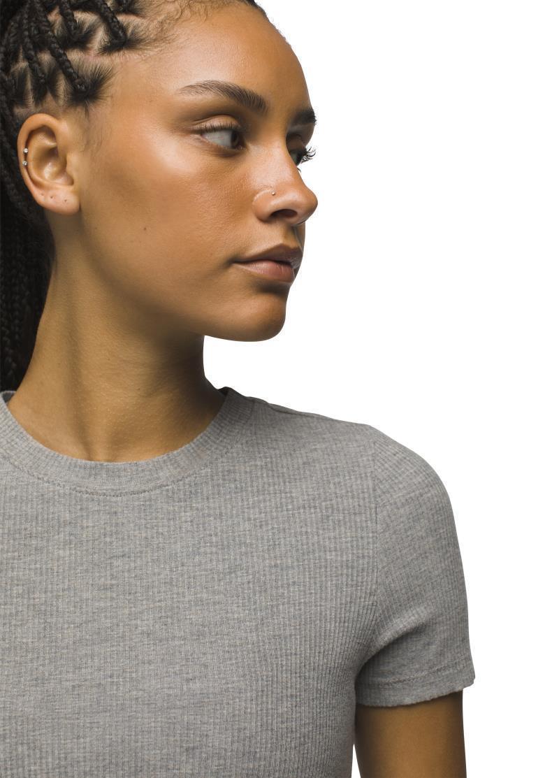 Foundation Rib Tee - Womens - Heather Grey 4
