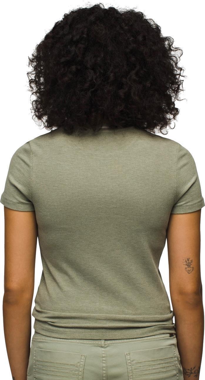 Foundation Rib Tee - Womens - Juniper Green Heather 3