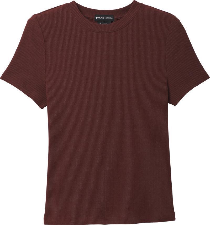 Foundation Rib Tee - Womens - Rhubarb Heather 1