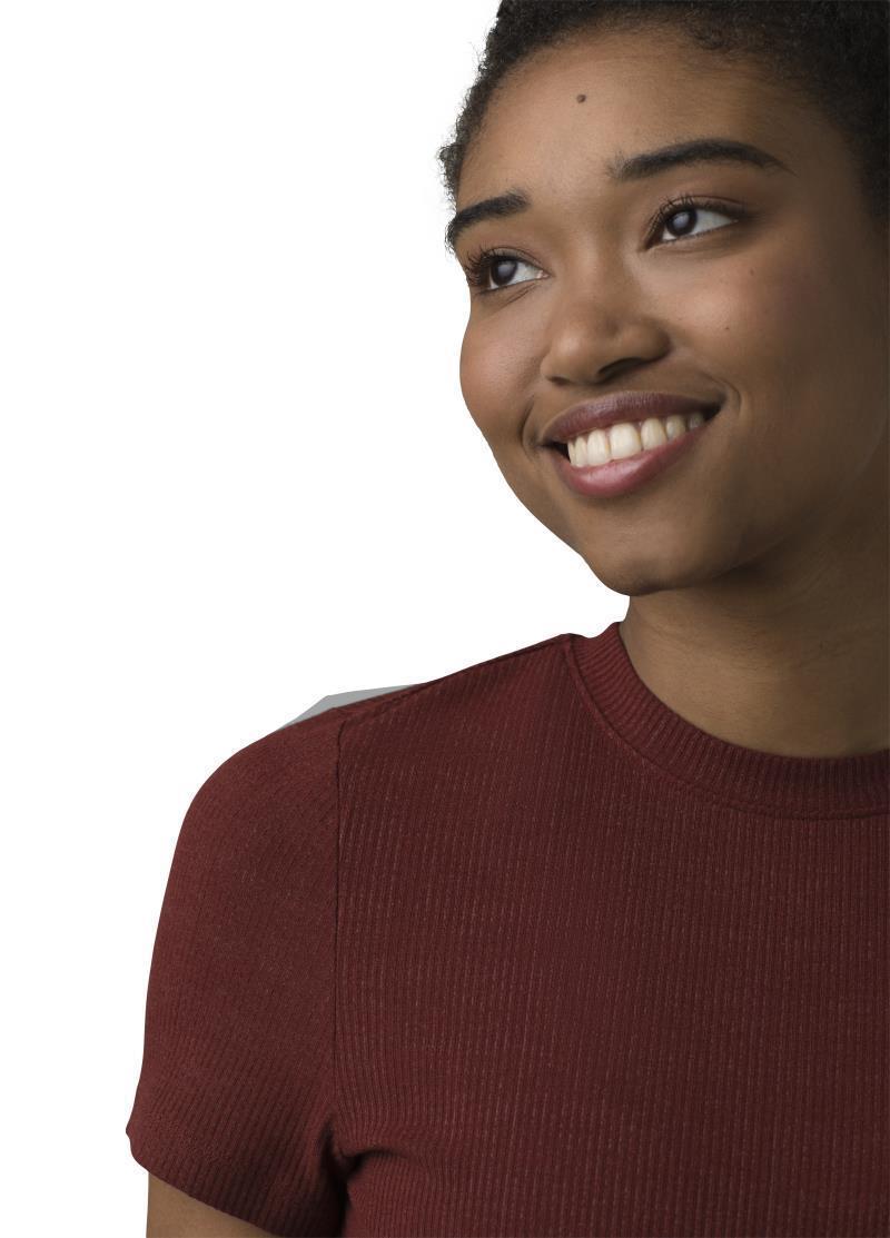 Foundation Rib Tee - Womens - Rhubarb Heather 4