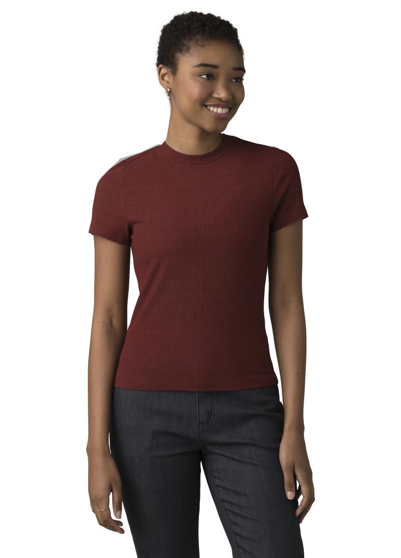 Foundation Rib Tee - Womens - Terracotta Heather 2