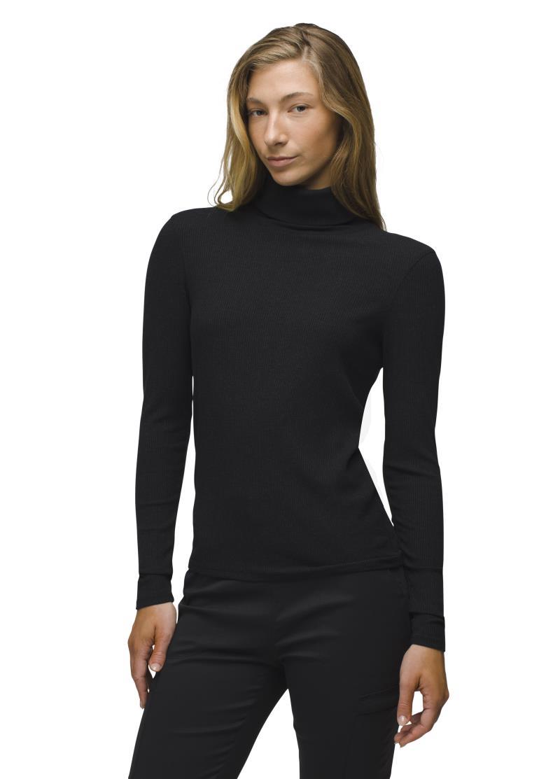 Foundation Rib Turtleneck - Womens - Black Heather 2