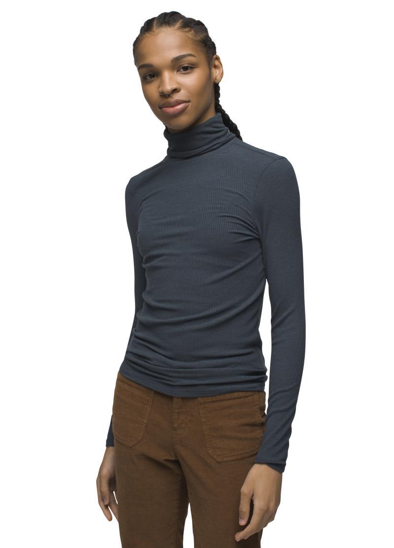 Foundation Rib Turtleneck - Womens - Grey Blue Heather 2