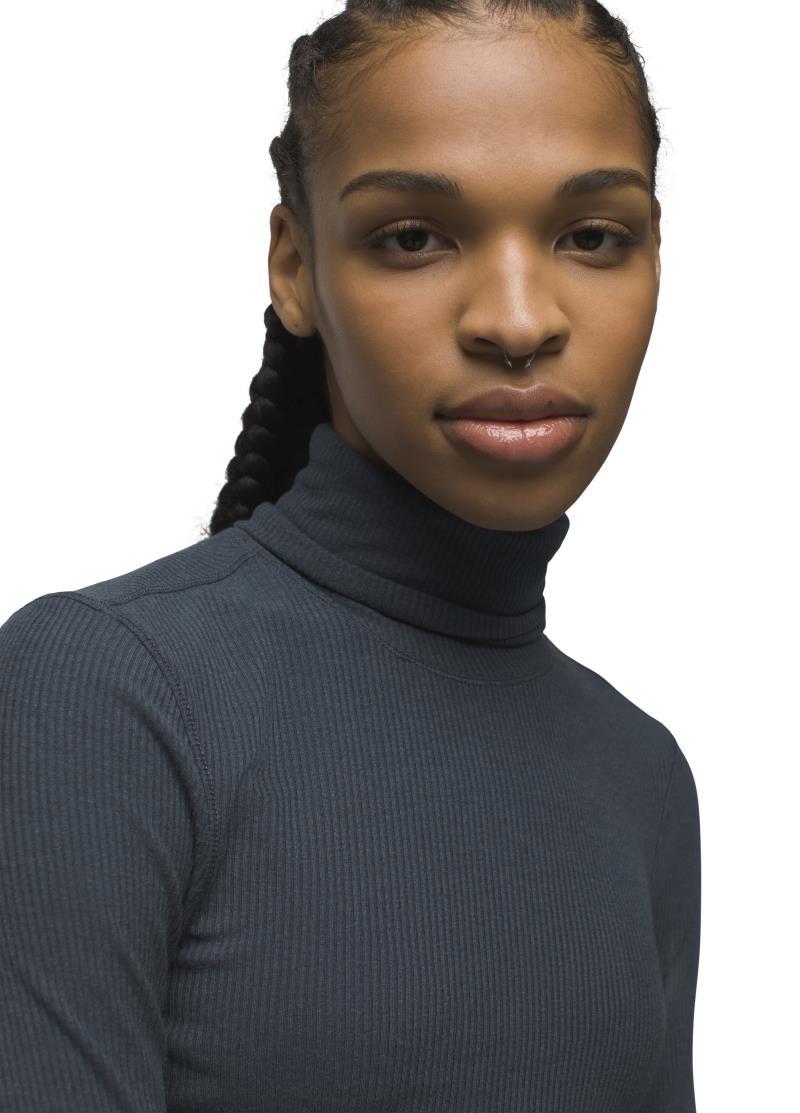 Foundation Rib Turtleneck - Womens - Grey Blue Heather 4