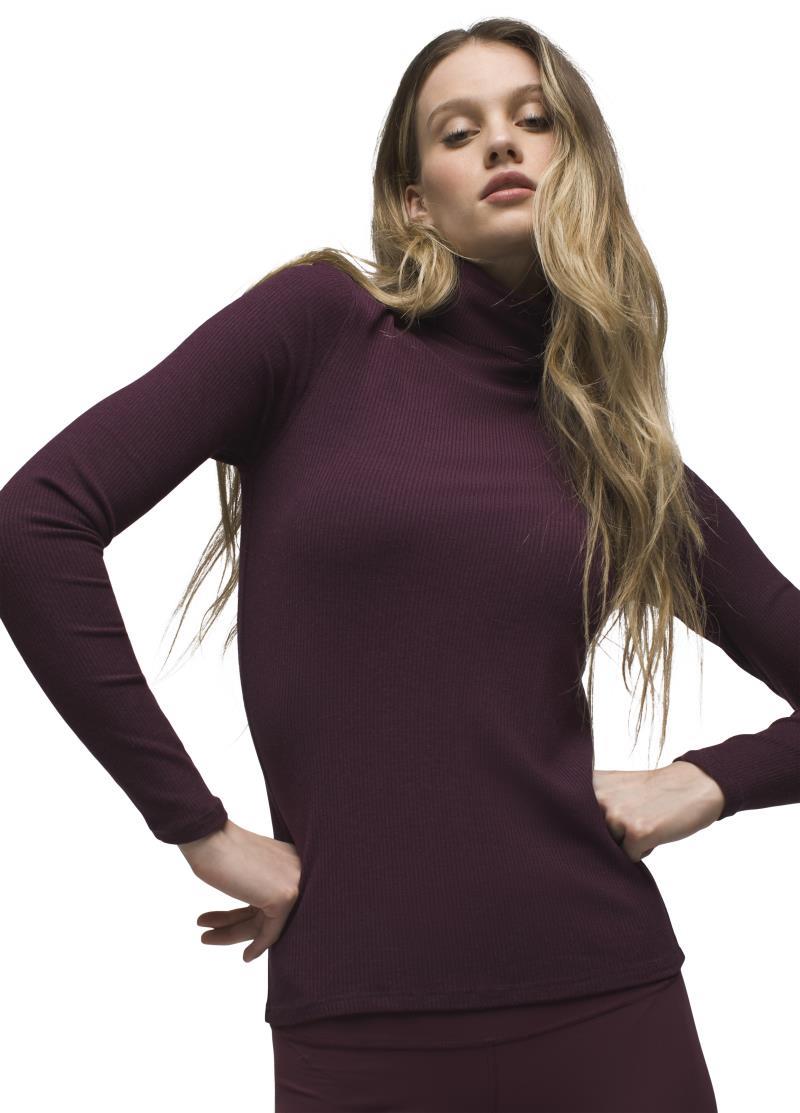 Foundation Rib Turtleneck - Womens - Mulberry Heather 2