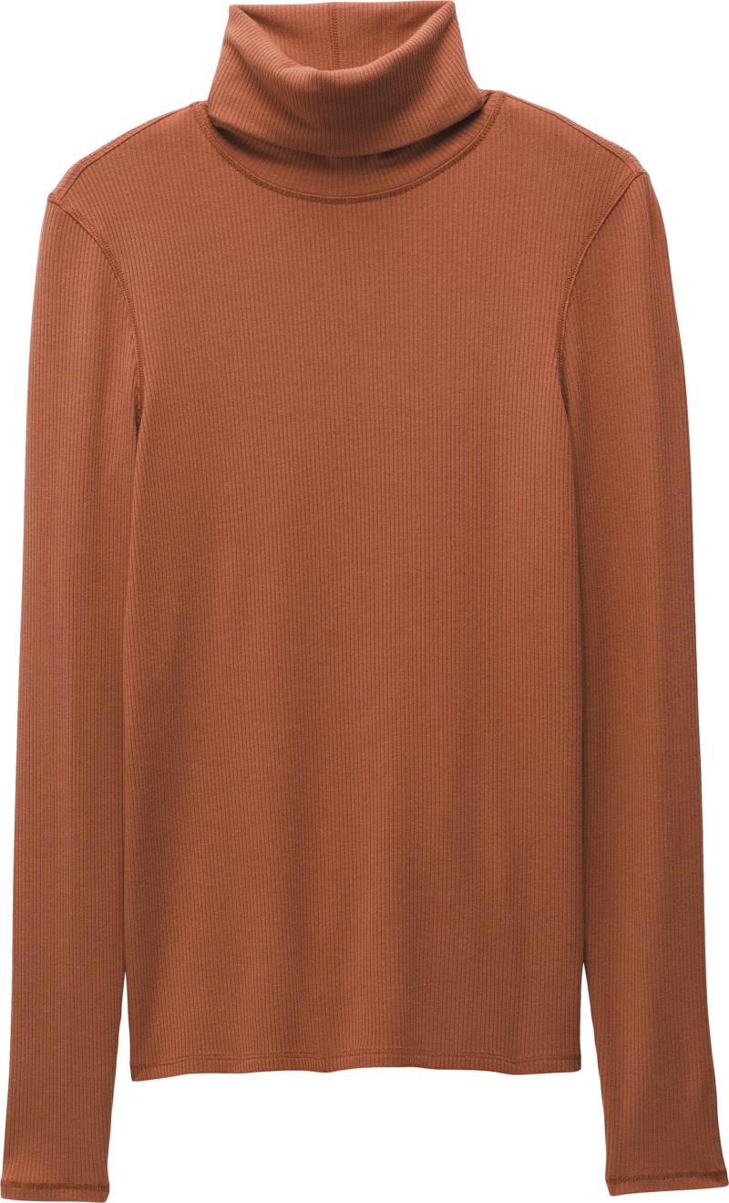 Foundation Rib Turtleneck - Womens - Terracotta Heather 1